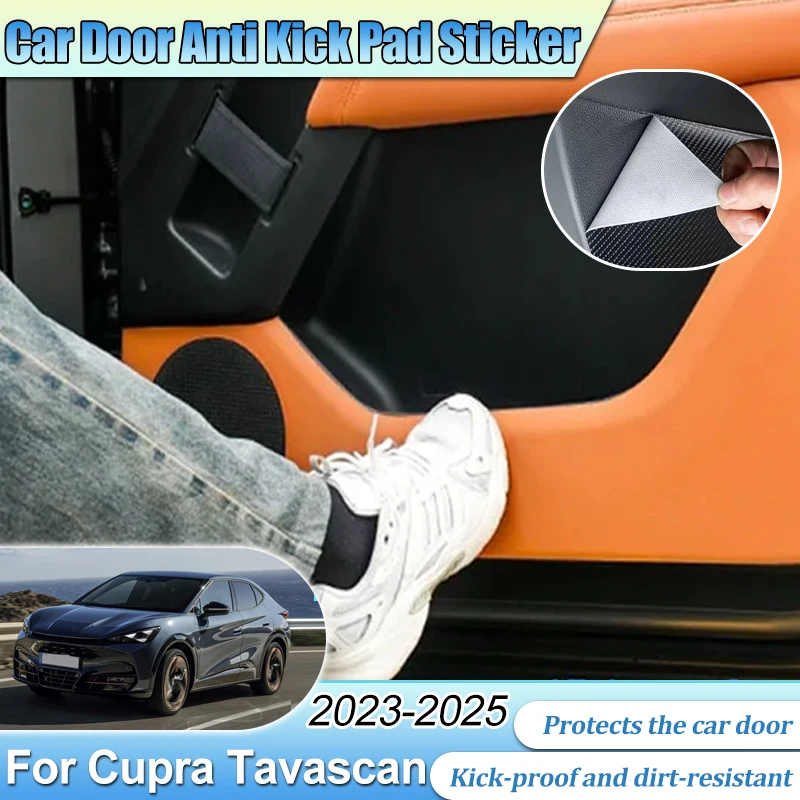 

For Cupra Tavascan Accessories Volkswagen ID. UNYX 2023 2024 2025 Car Door Leather Anti Kick Pad Dustproof Protector Edge Film
