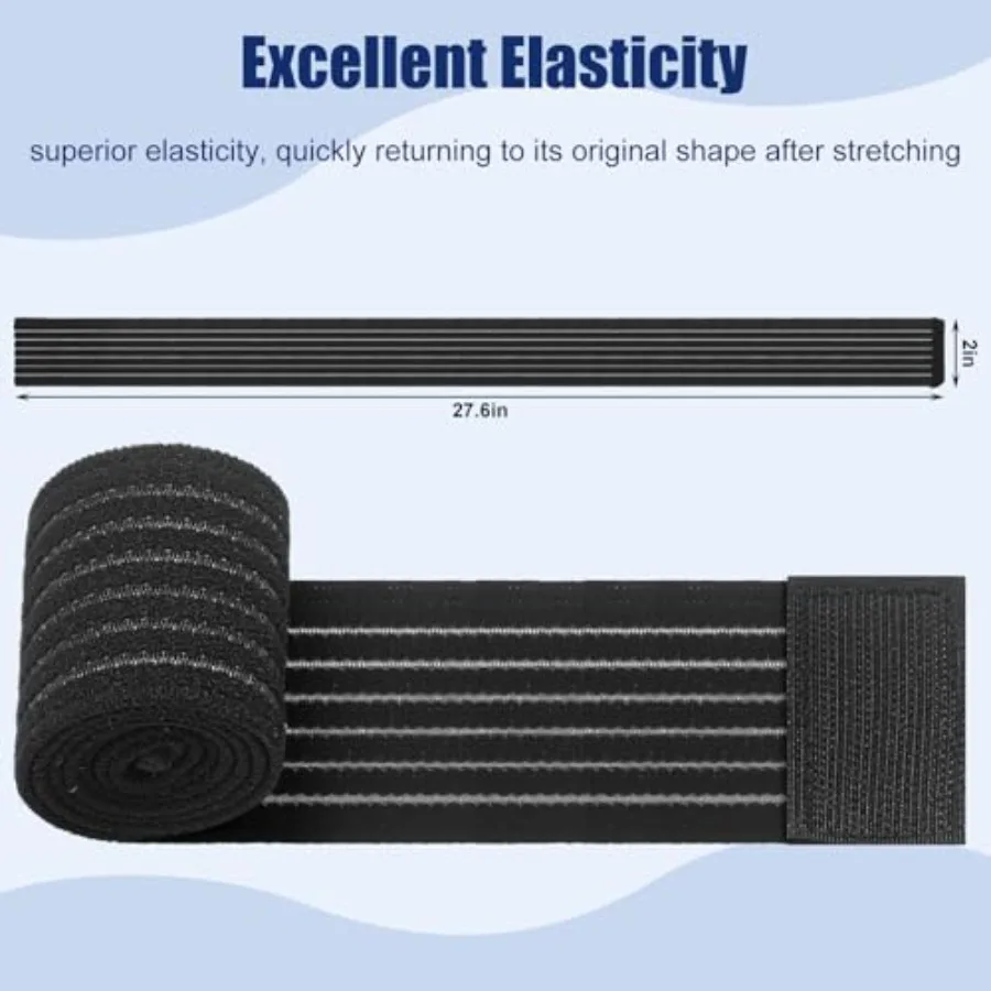 Ice Pack Strap Stretchable, Reusable Belt Extender Straps, Elastic Hook and Loop Extension Straps Add Length to Most Packs for