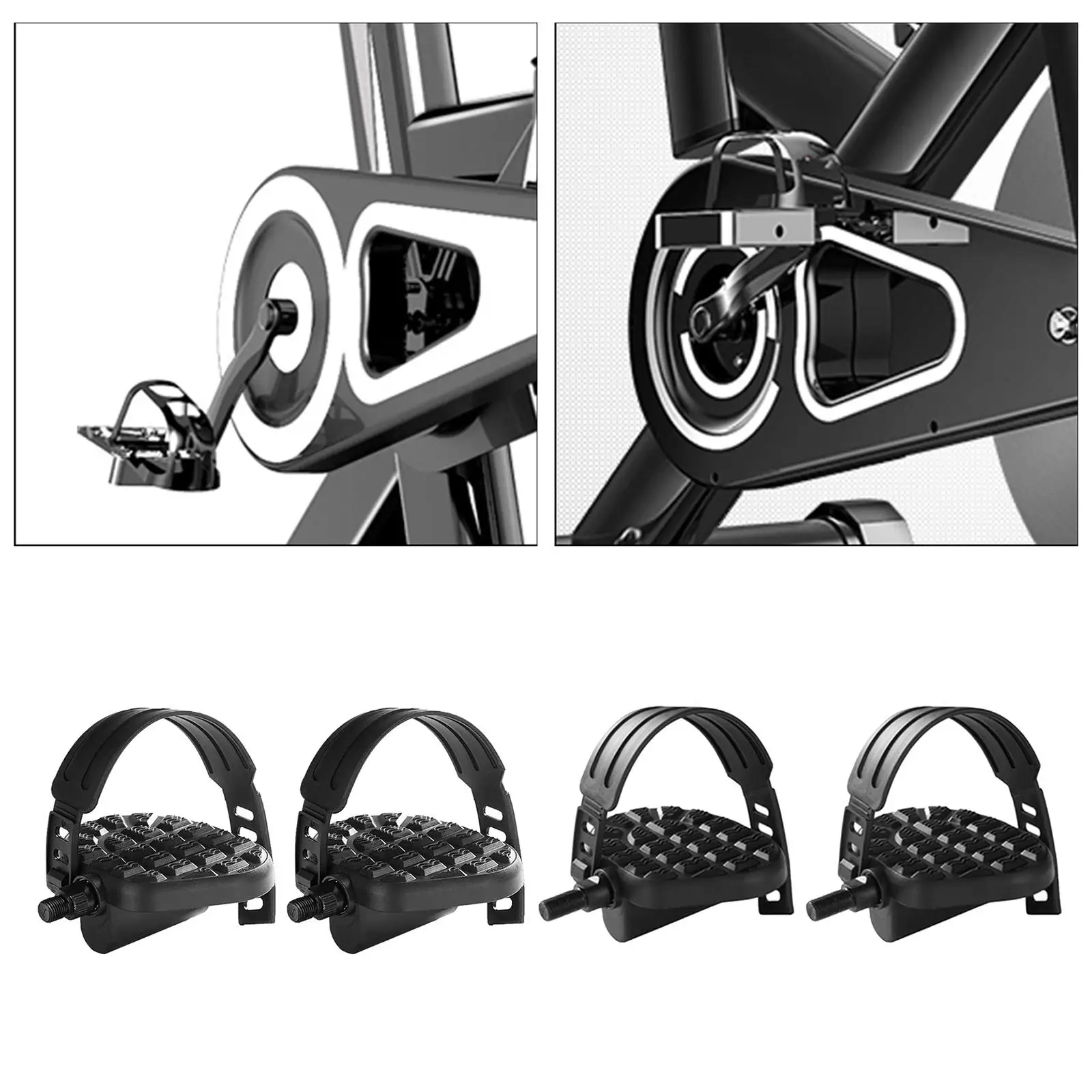 

Exercise Stationary-Bike-Pedals with Fitness Bike Pedals Replacement Parts for