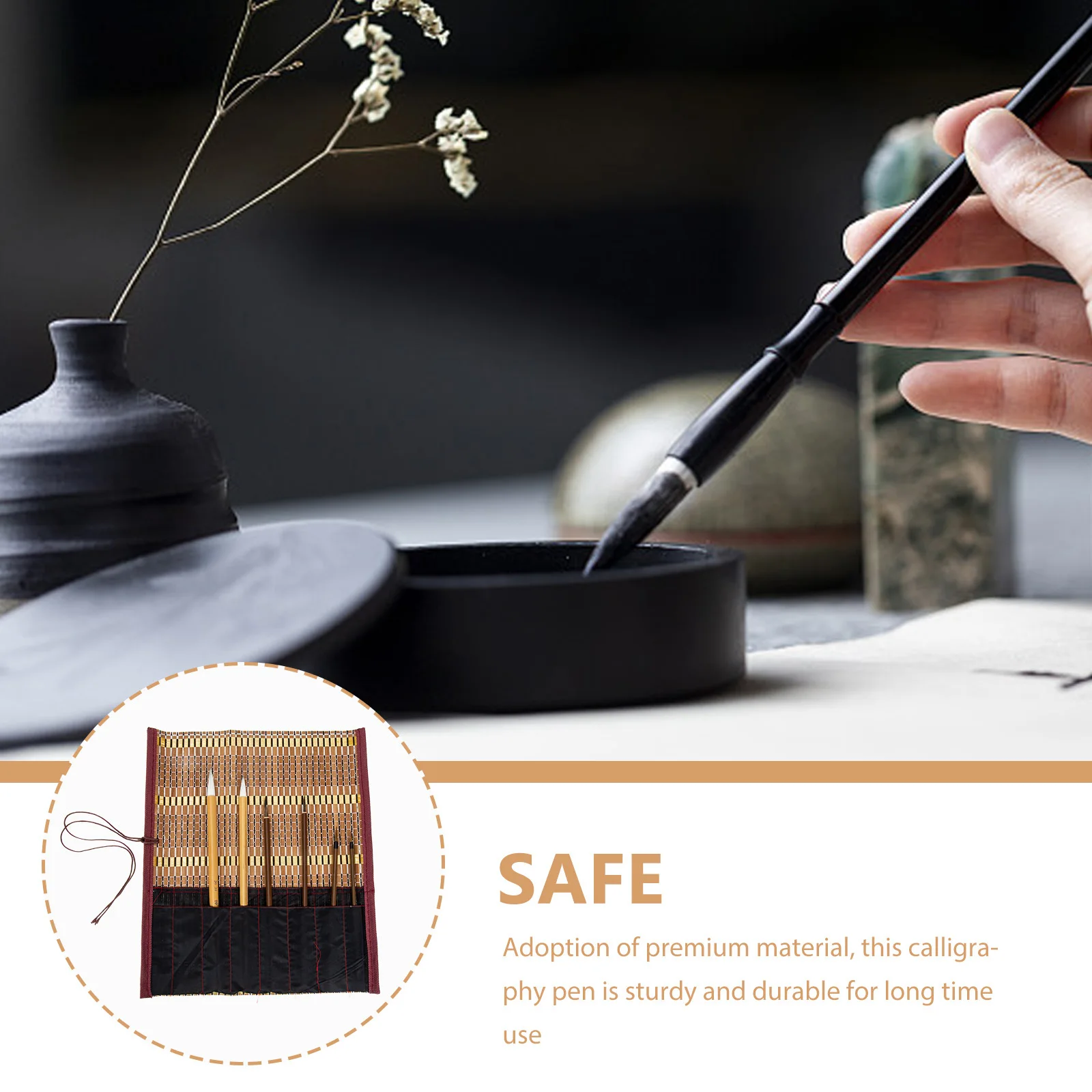 

1Set Chinese Calligraphy Brush Set Art Brush Pen Smooth Writing Traditional Painting Drawing Calligraphy Supplies