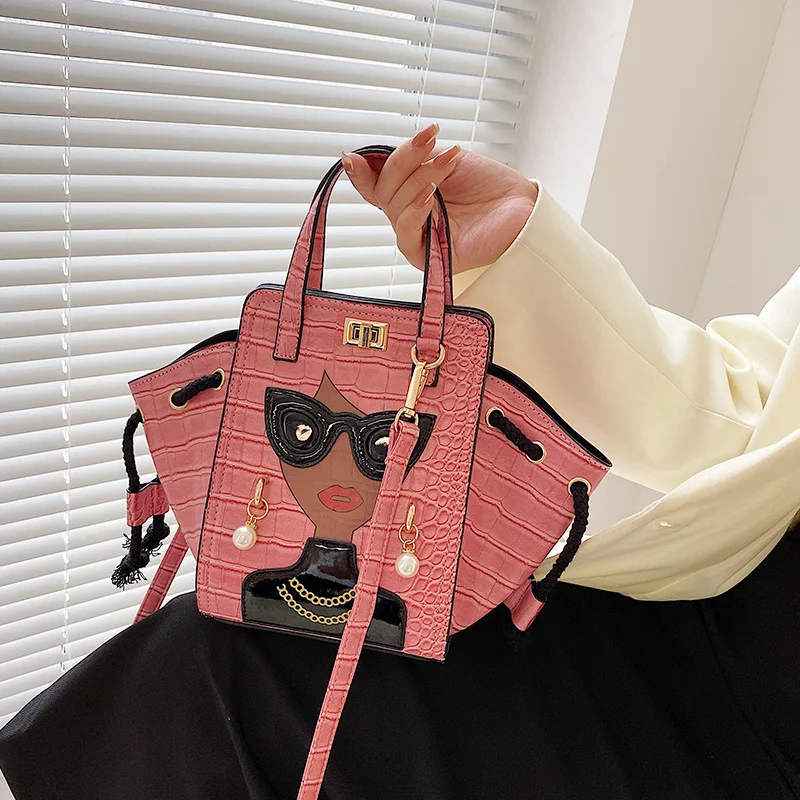 Niche Crossbody Cartoon Handbag para mulheres, bolsas de ombro elegantes para meninas, novo, 2023