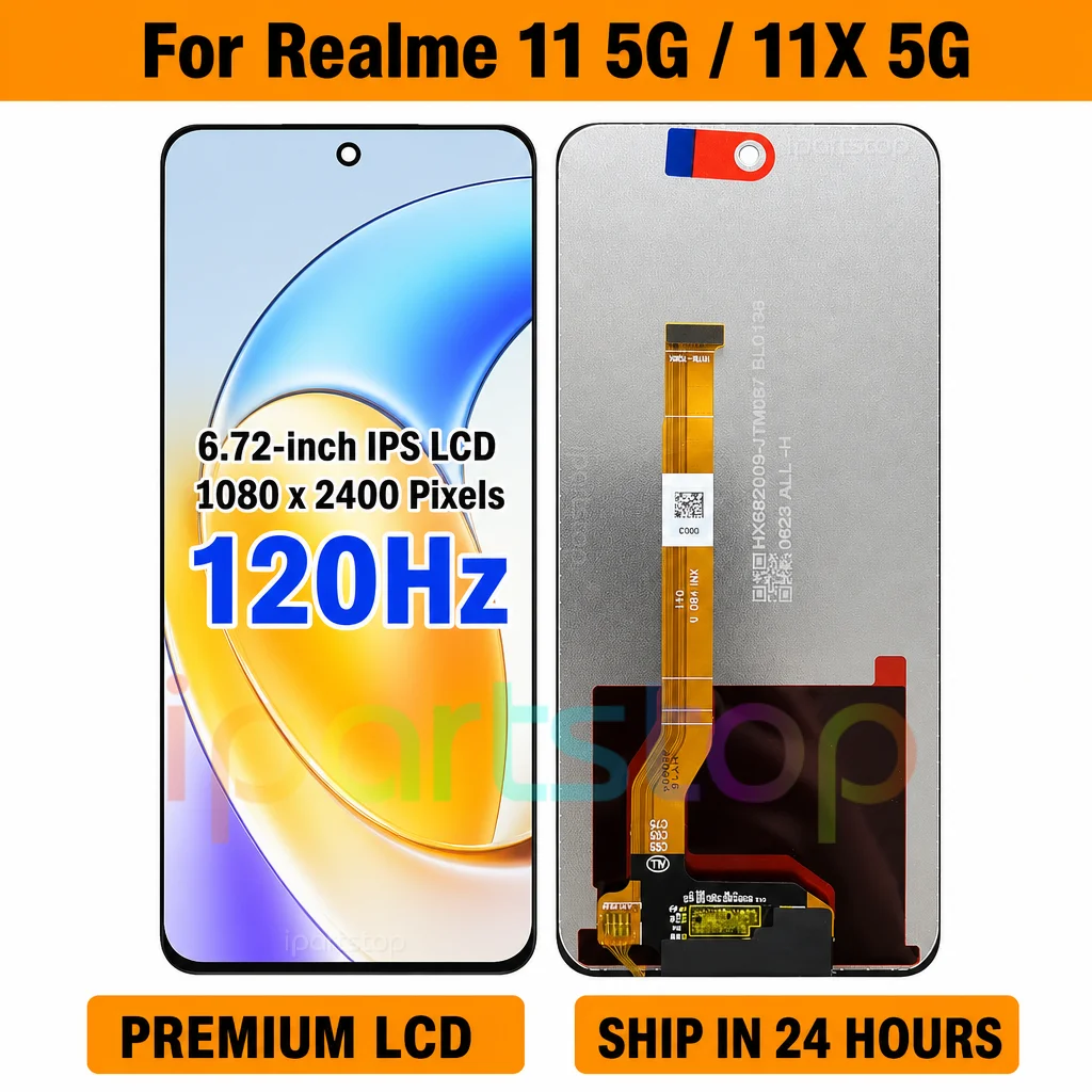 iParts For Realme 11X 5G LCD Screen Display With Frame For Realme 11 5G RMX3780 RMX3785 Touch Digitizer Sensor Assembly Parts