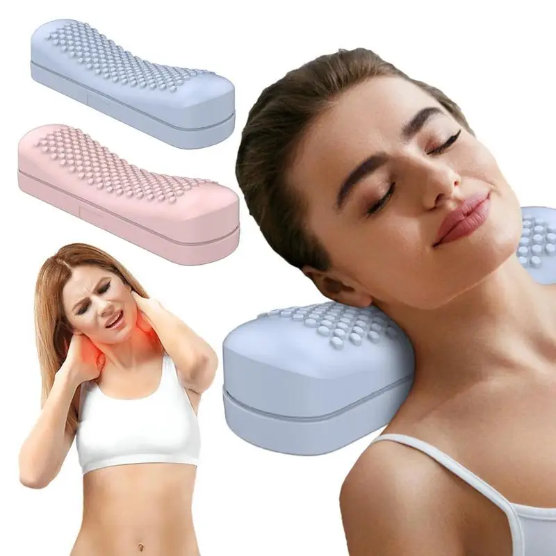 Neck Stretcher Compact Stretcher Pillow With Multi Massage Points Massage Pillow Sleeping Essentials For Gamers Schoolchildren