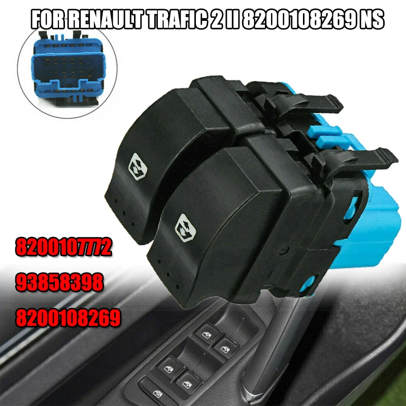 Electric Window Switch Copilot 8200107772 For Vauxhall VIVARO/MOVANO RENAULT Megane TRAFIC II MASTER Scenic 93858398 8200108269