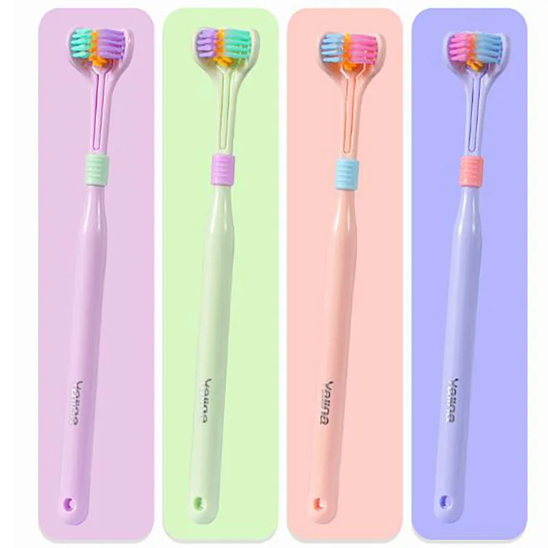 Three Sided Soft Hair Tooth Toothbrush Ultra Fine Soft Bristle Adult Toothbrush Oral Care Safety Teeth Brush Oral Health Cleaner