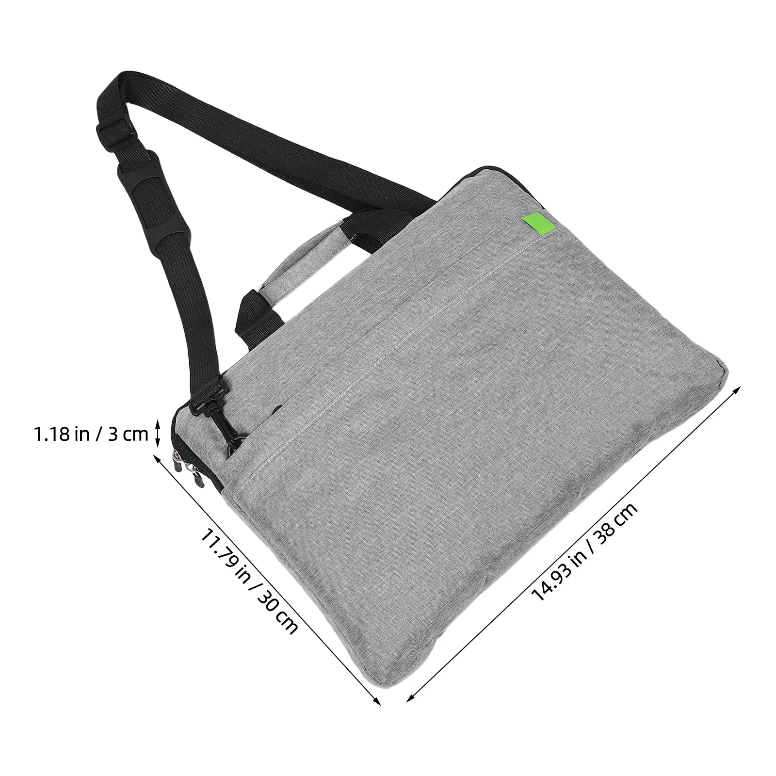 حقيبة كمبيوتر محمول ذات سعة كبيرة بلون سادة وخفيفة الوزن وحقيبة كتف كروس للمكتب والسفر وحقيبة عمل للكمبيوتر