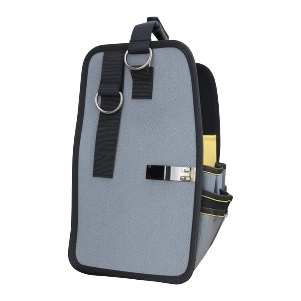 Electrician Tool Bag with Oxford Nylon Shell Large Main Compartment 12 Pockets and Shoulder Strap for Tool Management