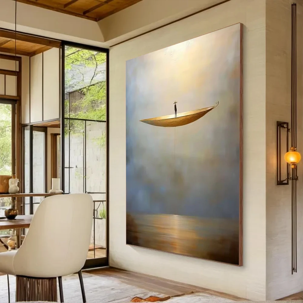 

Golden canvas abstract oil painting natural scenery pure handmade abstract painting living room wall decoration home decoration