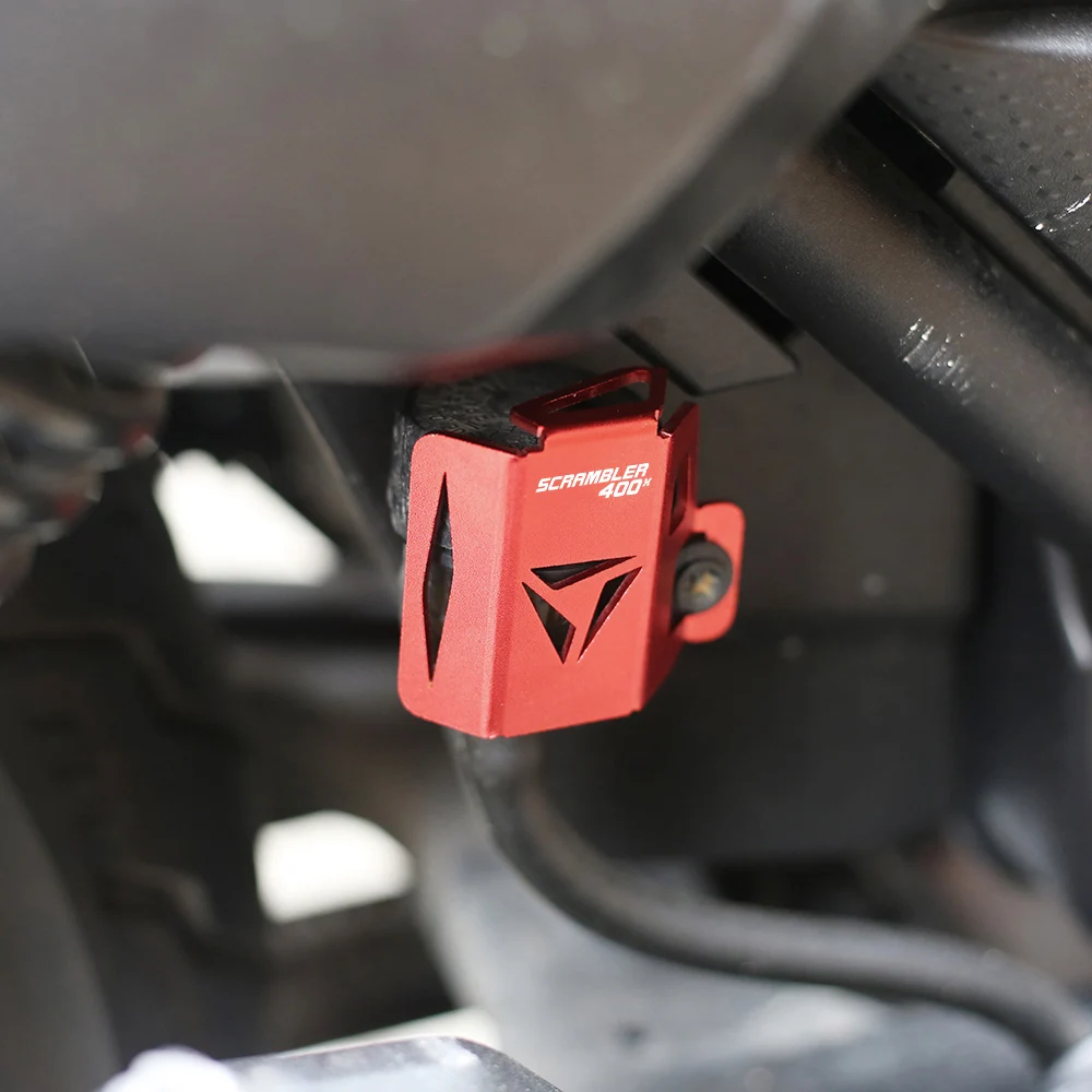 For Triumph Scrambler 400X 400 X Speed 400 2025 New Rear Brake Fluid Reservoir Guard Cover Protection Accessories Motorcycle