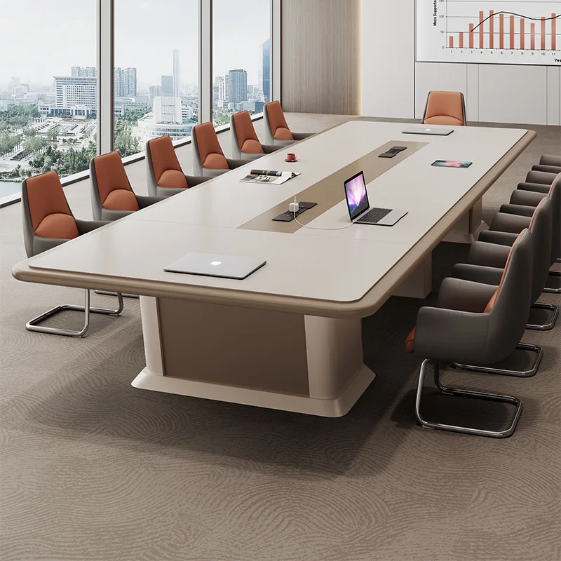 

Офисный конференц-стол для тренингов, переговоров и приема гостей, в комплекте с креслами и рабочим столом