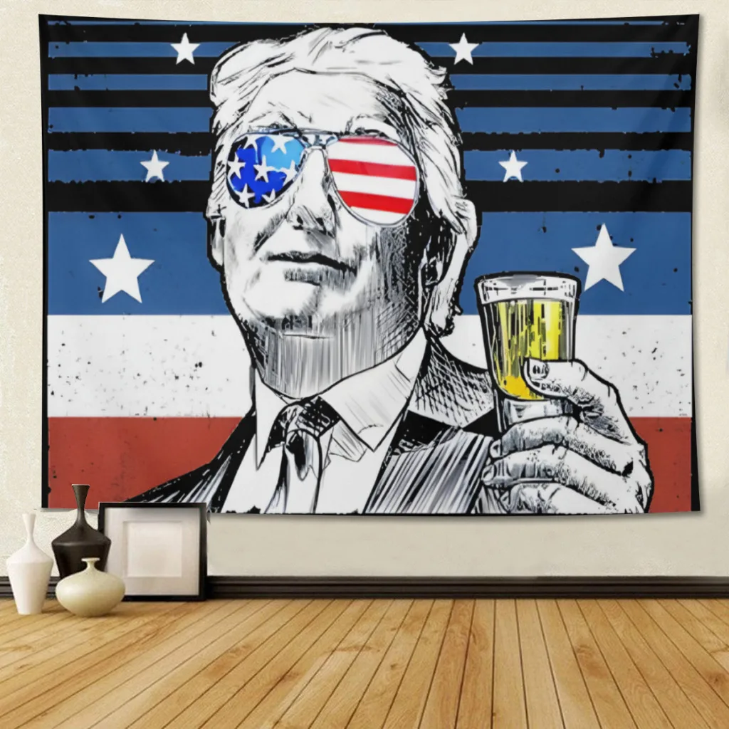 Trump Donald Drunk Wall Hanging Tapestry Home Wall Decoration