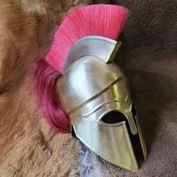 Medieval Armor King Leonidas Greek Spartan Roman Helmet Warrior Headwear Costume Accessories 300 Movie Authentic Replica Helmet