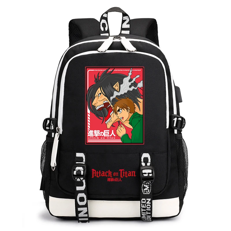 anime attack on titan laptop canvas backpack Messenger Bag Attack On Titan Season 3