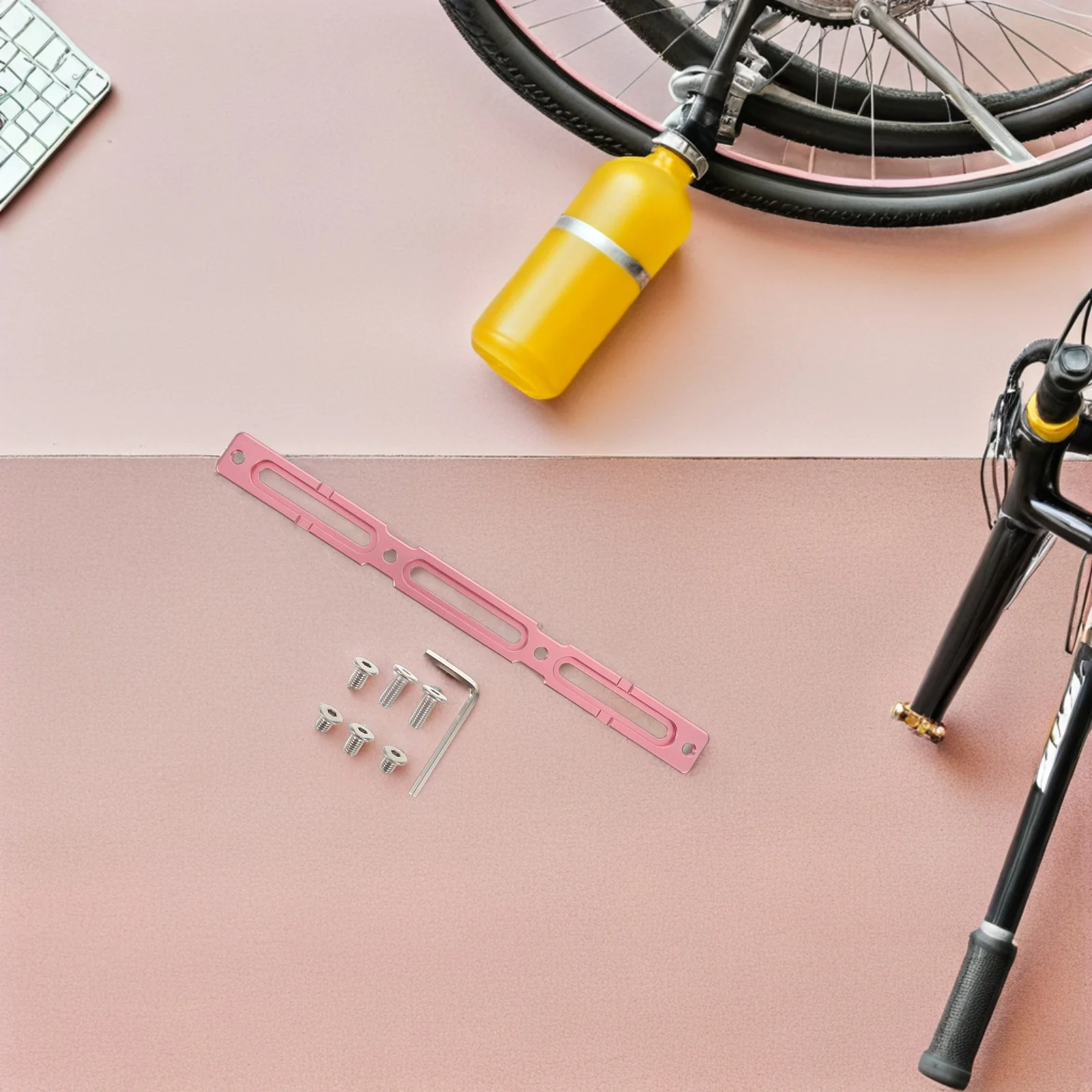 1Set Adjustable Bottle Cage Adapter Aluminum Alloy Bracket Extender Cycling Water Bottle Holder for Road and Mountain Bikes