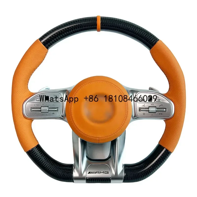 

For Mercedes Ben-z 809 custom made Carbon Fiber Universal steering wheel W205 C63 W213 C E S G Class Glc Gle Cla W204 W222 G500