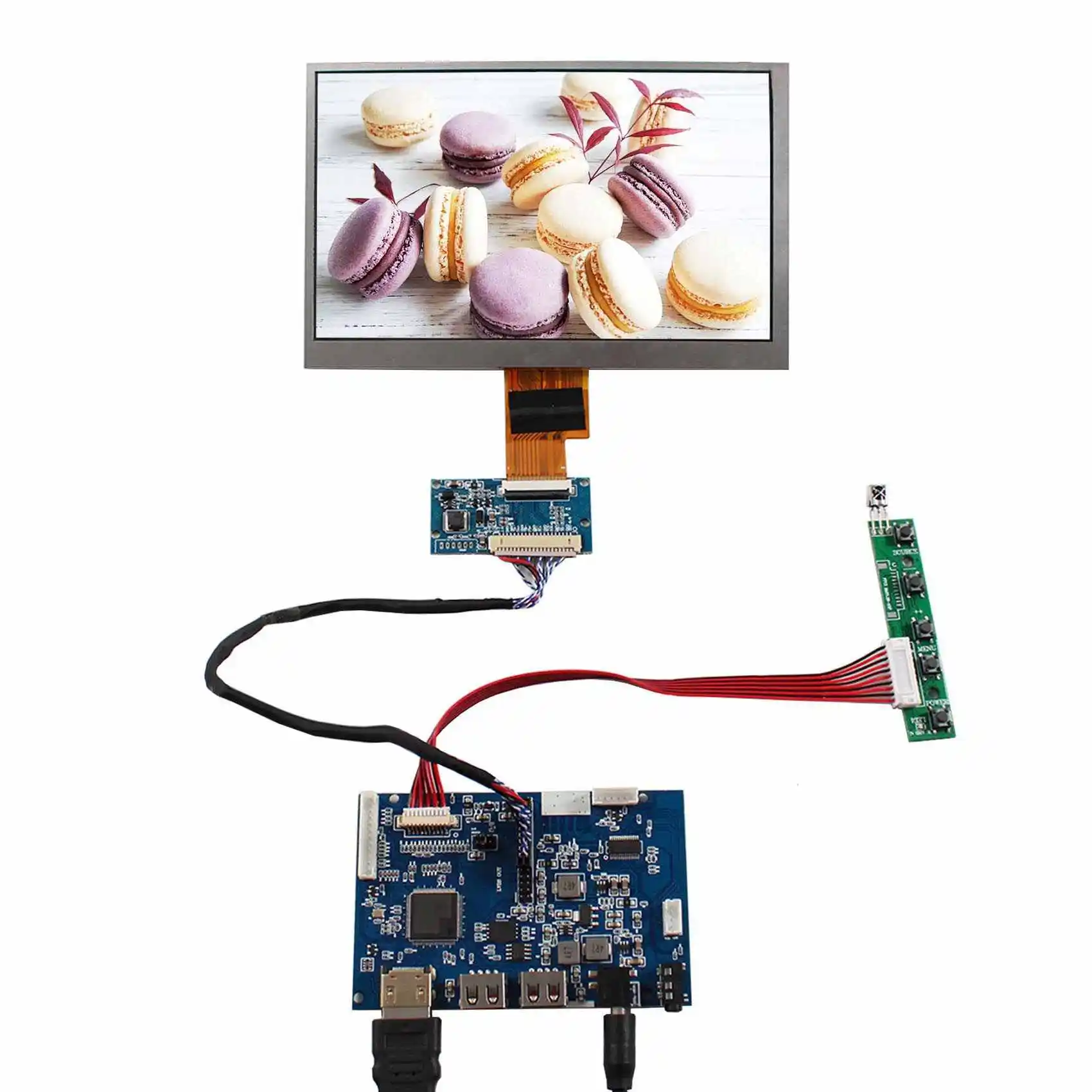 HD MI USB LCD Controller Board 7inch 1024X600 IPS LCD Screen Rotate Image Diy LCD Screen