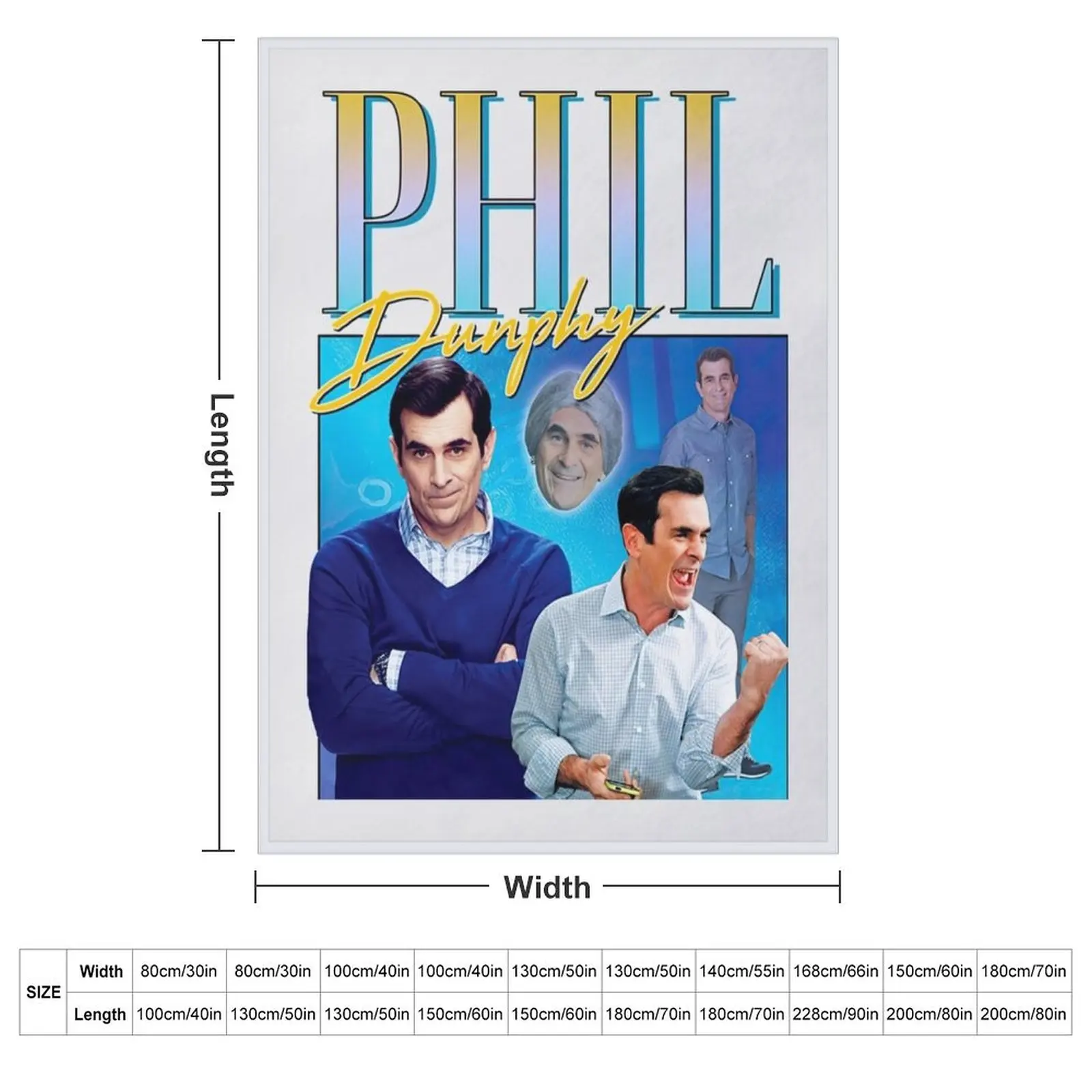 Phil-Dunphy-Homage Throw Blanket Sofa Throw Plaid Designers Moving Blankets