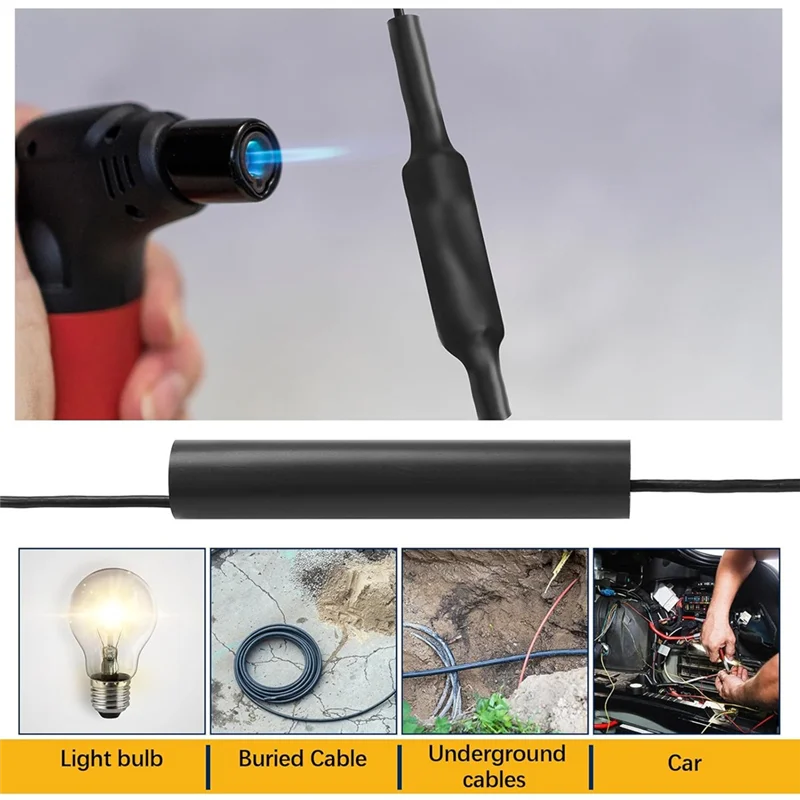 MAKE-Wire スプライシングキット 2セット 14/3～8/3範囲対応 直埋UFワイヤスプライスコネクタと熱収縮チューブ 電気配線用