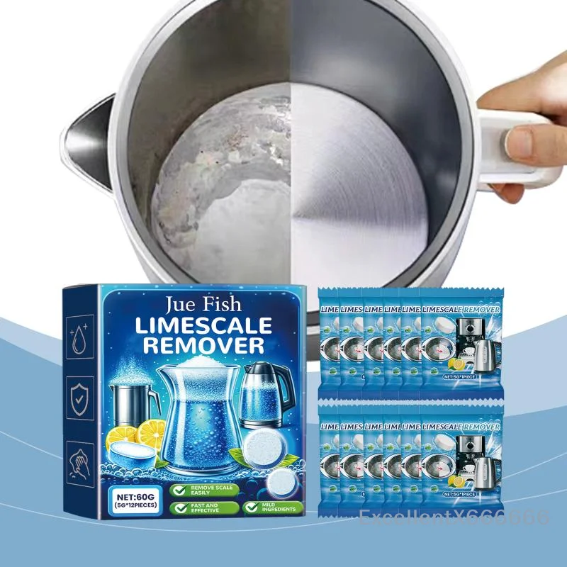 Teapot Scale Cleaner Tablets Food Safe Removes Stains for Kettle Water Bottle Great for Office