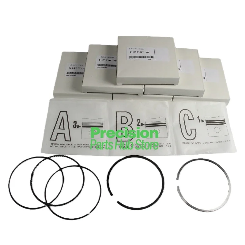 

OEM 11257577586 6x Piston Rings Set For BWM 1 3 5 7 Series E82 E90 E92 E93 E60 F01 F02 F03 F04 X6 Z4 E71 E72 E89 11257561707