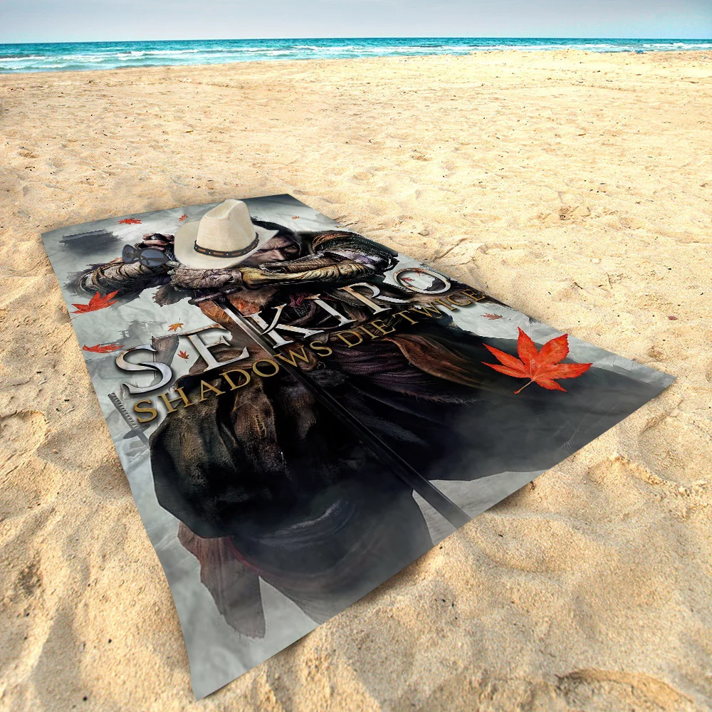 Sekiro Shadows Die Twice Bath Towel Microfiber Soft Water Absorbing Breathable For Girl Kids Decorative Cartoon Beach Towel