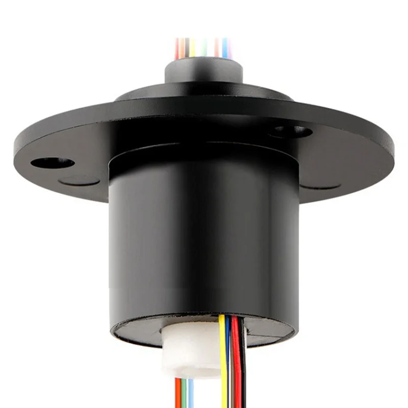 AS60-Unlimited Rotary Connector 6CH 2A Hole 5Mm Through Bore Slip Ring Collector Ring Joint Conductive