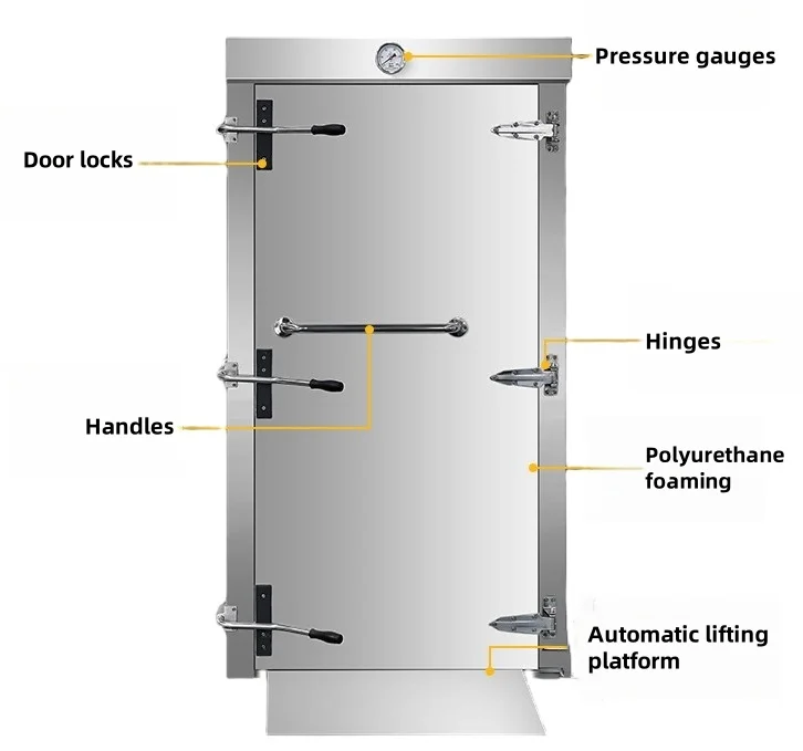Nutribuller Commercial Kitchen Equipment 12 Tray SS304 NP Brand Baby Food & Bakery Steamer Machine for Rice Steaming