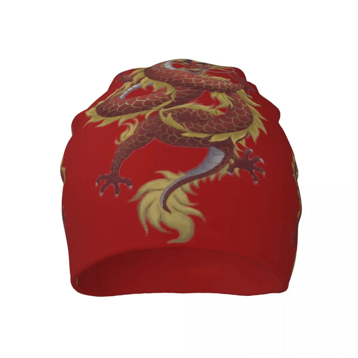 

Chinese Dragon Knitted Hat For Men And Women Gift Unisex winter Warm Brimless Urinal Hat