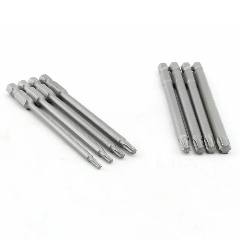 100mm Length Torx Electric Screwdriver Bit Sets S2 Hard Plum Head Wind Batch Bits Electric Drill Batch T8 T10 T20 T25 T30 T40