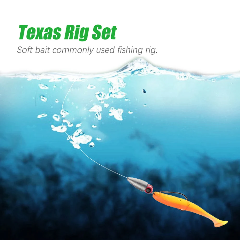 DNDYUJU 10pcs Lead Sinker Fishing Weight  2/3.5/5/7/10/14/20g Bullet Lead Weight Jig Head FreshwaterTexas Rig Set Fishing Tackle image 6