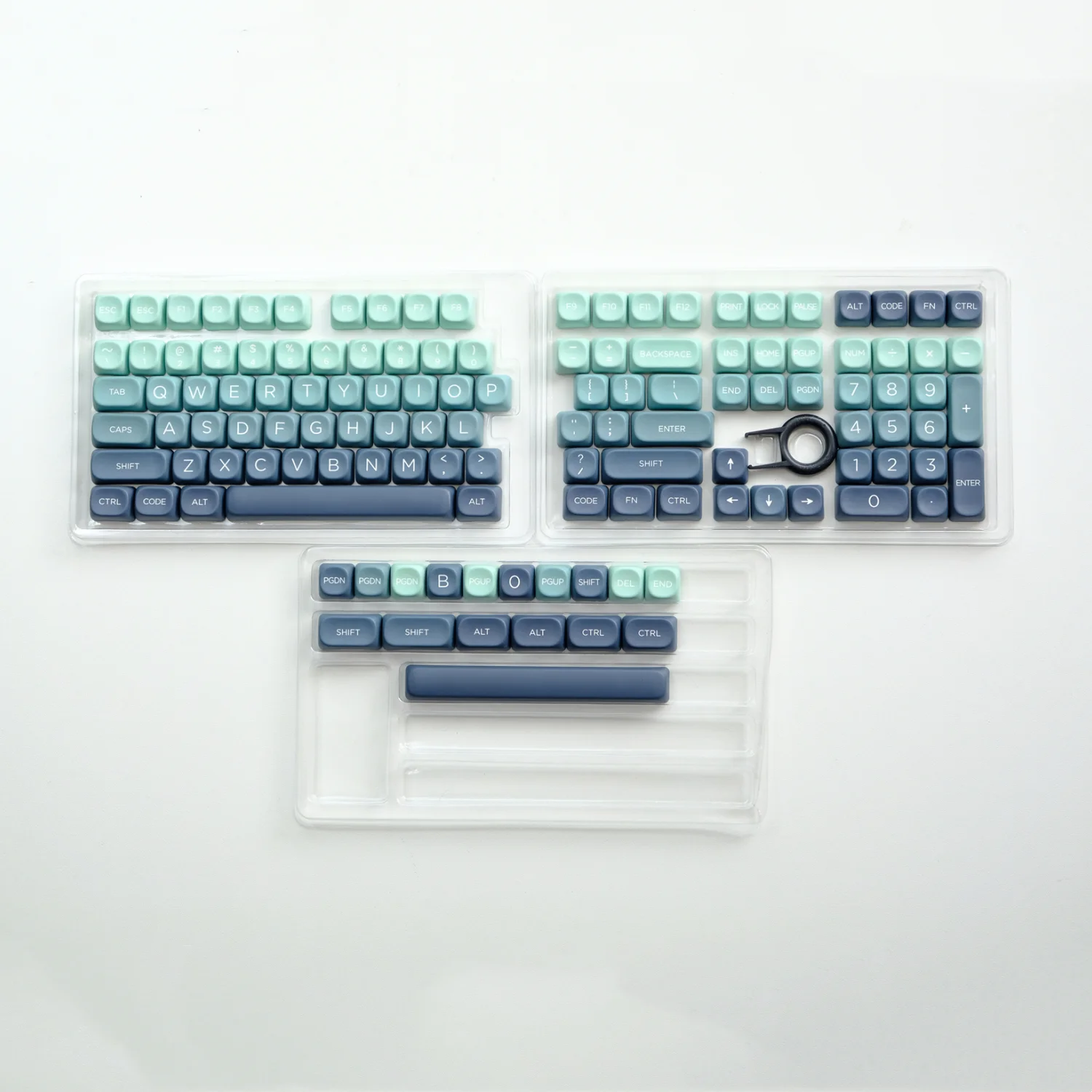 Imagem -02 - Botânico Pbt Dye Sub Gradient Moa Keycaps para Gateron Cherry mx Gamer Teclado Mecânico 6.25u 7u Barra de Espaço 126 Chaves