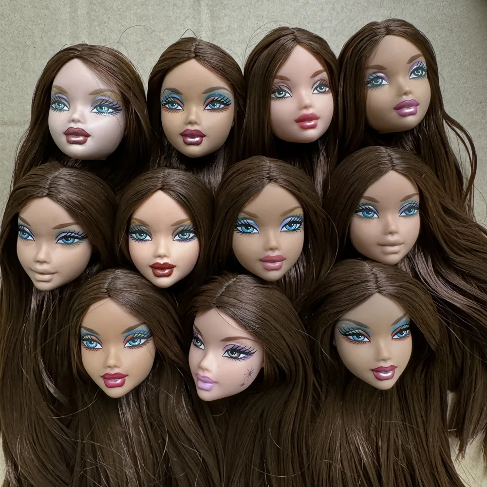 My Sence Doll Head 1/6 Doll Toys Part Multi-Colorful Hair Princess Doll Accessories Limited Rare Face Collection Doll Heads