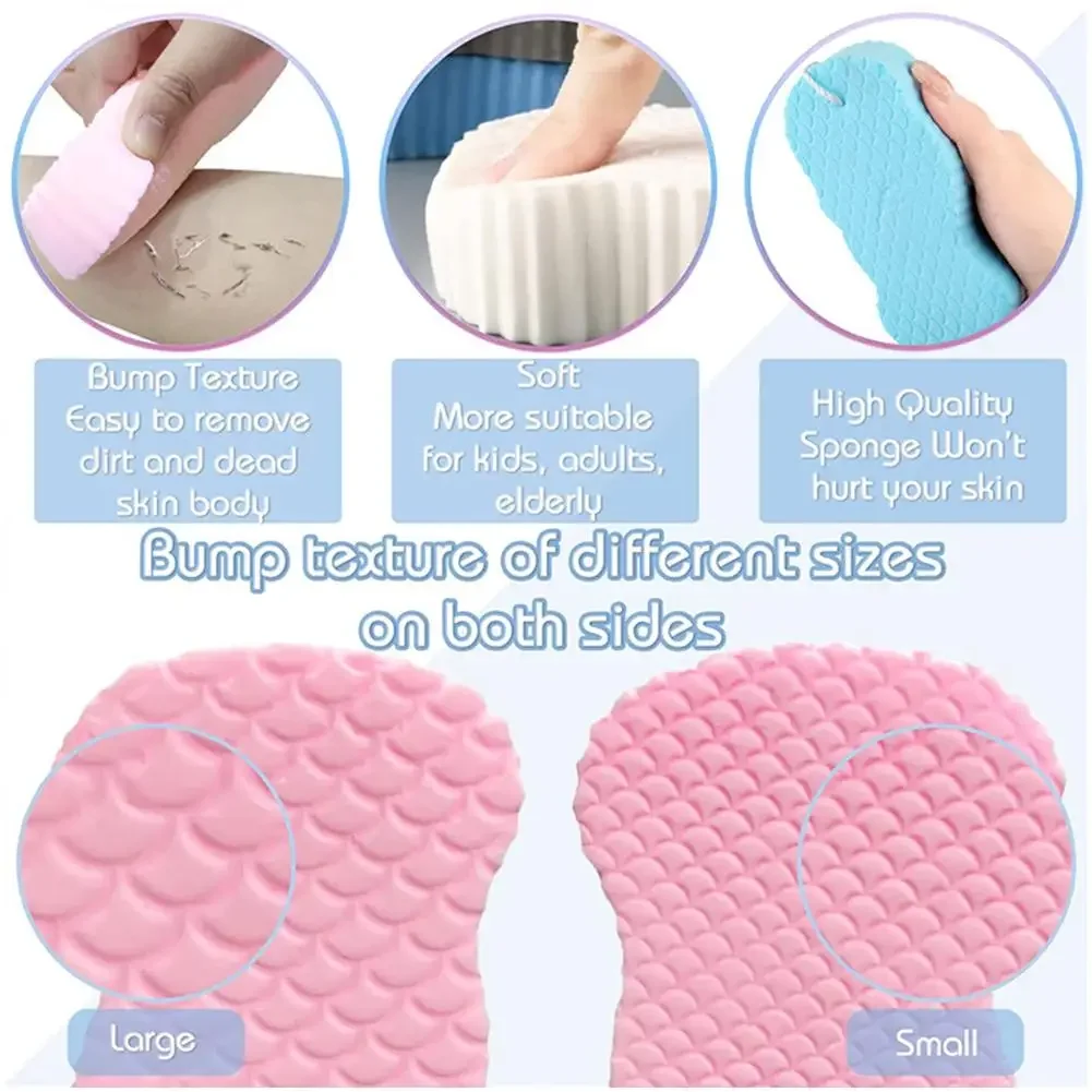 1PC 3D Children\'s Bath Sponge Body Peeling Dead Skin Exfoliating Massager Cleaning Bath Brush Exfoliating