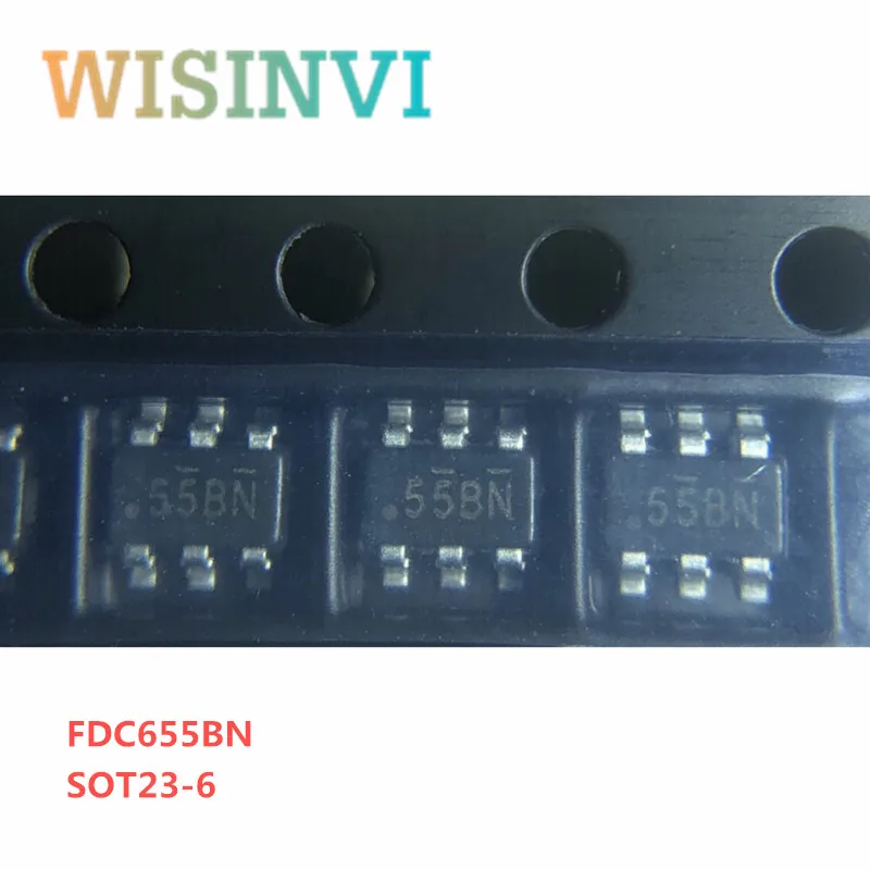 10PCS FDC655AN 55A FDC655BN 55B  FDC633N 633* FDC653N 653*  FDC645N 645*  FDC6401N 401* SOT23-6