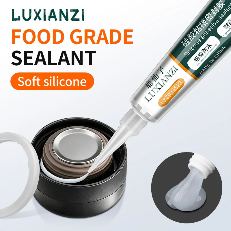 LUXIANZI Safty Silicone Sealant Glue For Glass Metal Plastic Ceramics Universal Repair Tool Waterproof Food Grade Glue Adhesive