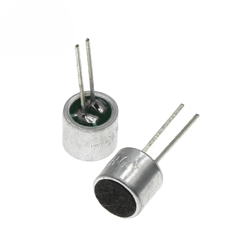 200PCS 52DB MIC Capsule Electret Condenser Pickup Microphone 6*5mm Tape Pin Mitophone 6050 Electret High Sensitivity 56-58