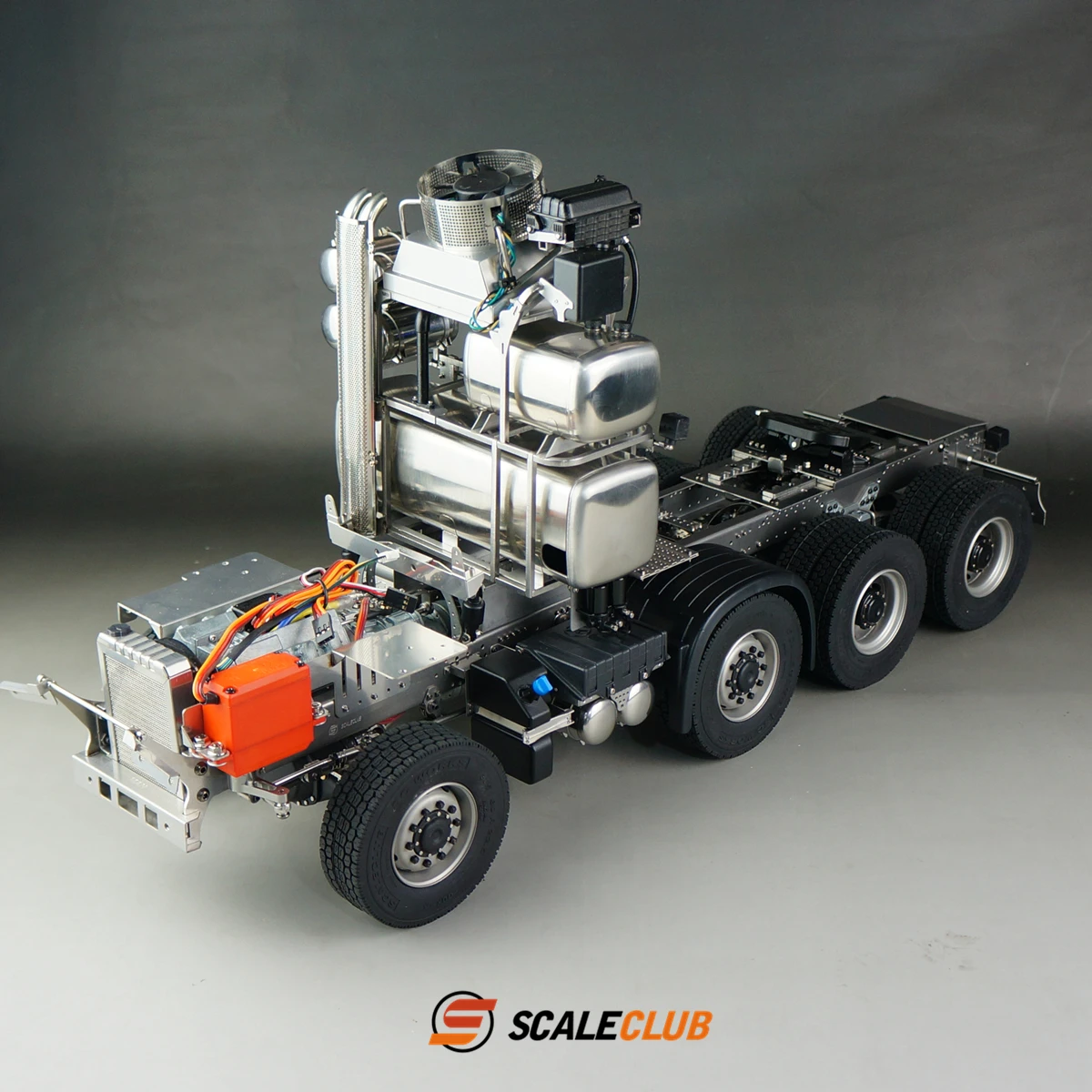 Scaleclub Model 1/14 8x8 Volledig Metalen Zware Slepen Voor Man Trailer Truck Chassis Voor Tamiya RC Trailer kipper Auto Diy Onderdelen