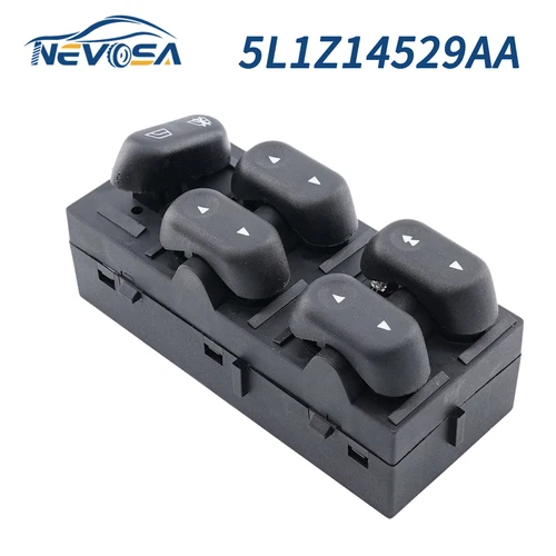 NEVOSA-Botón de interruptor maestro para ventana de coche, accesorio para Ford F150 Crown Victoria Expedition, Lincoln Mark LT, Mercury Grand marquesine, 5L1Z14529AA