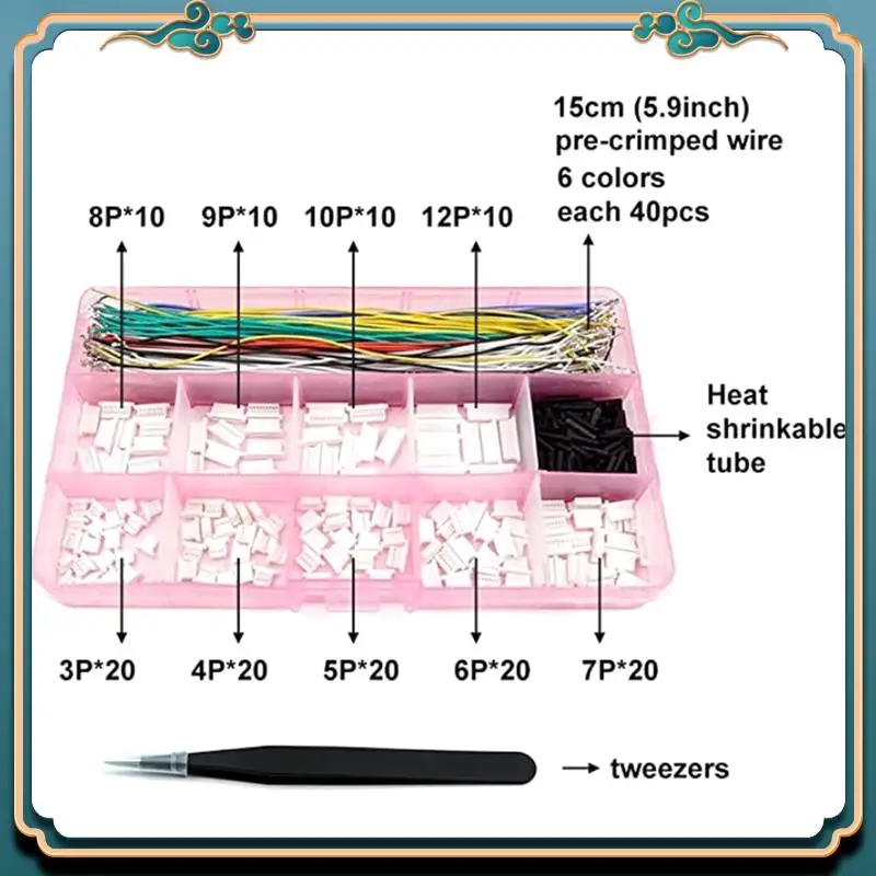 (Nuevo)-Conectores SH1.0 y Cables prensados SH1.0Mm para controlador de vuelo de drones FPV Cable de 15Cm