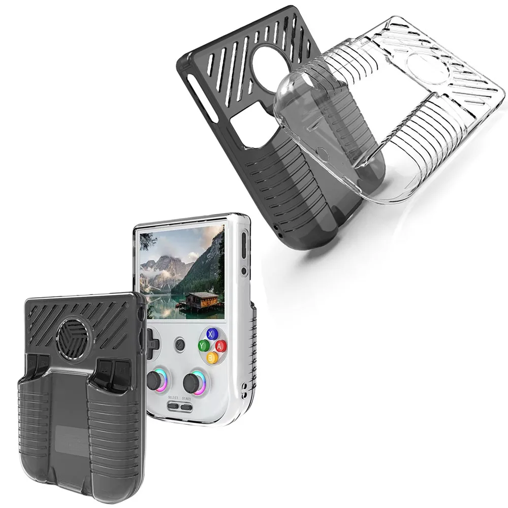 

Transparent Anti-drop Case for Anbernic RG 406V Game Console TPU Cooling Protective Cover Transparent Black