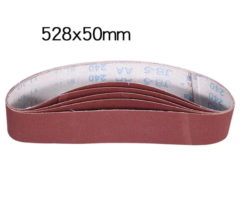 10Pcs Sanding Belts Set 528x50mm P40-P1000 Abrasive Screen Bands for Wood & Soft Metal Polishing And Grinding