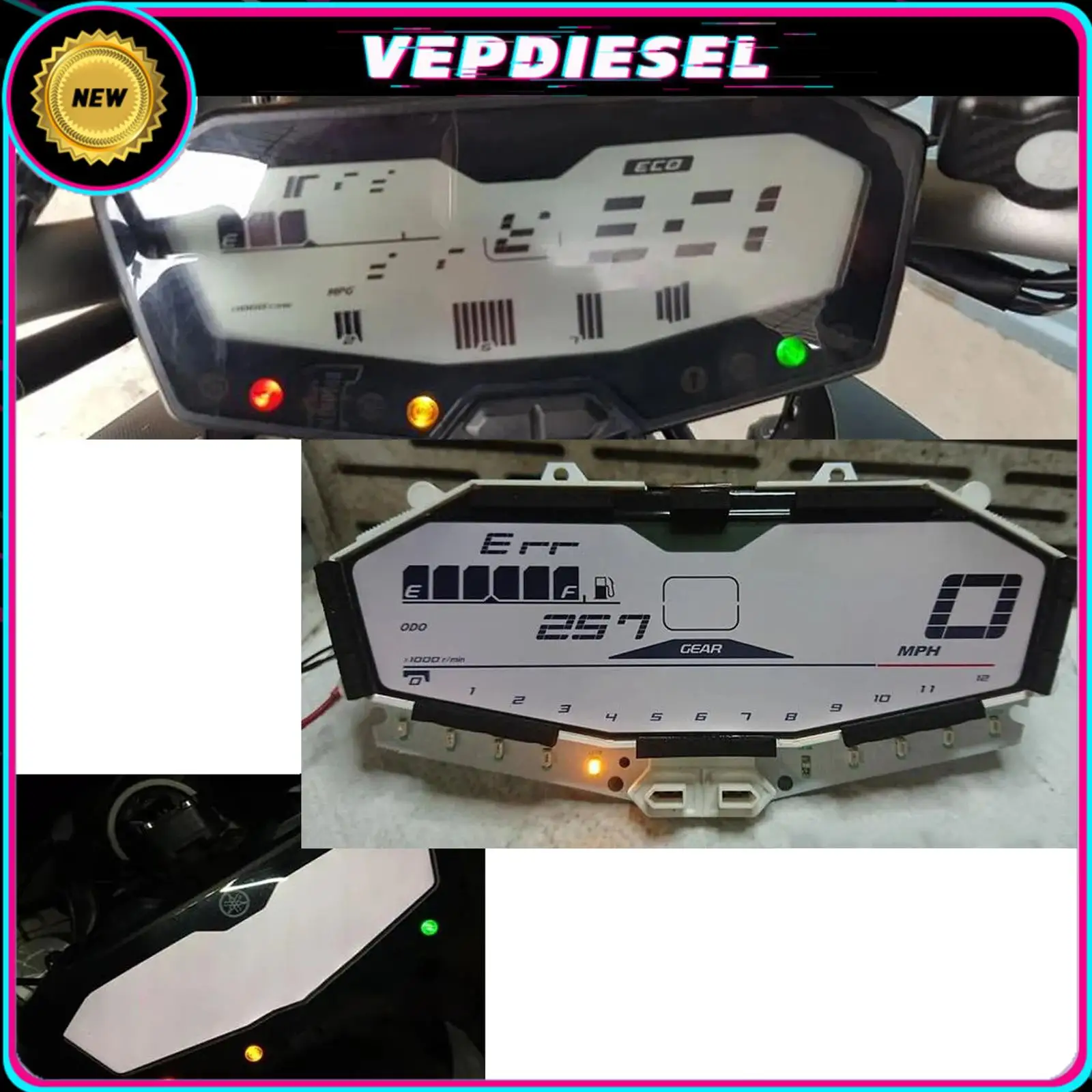 Instrument Speedometer LCD Display FOR Yamaha MT-07 FZ-07 Tracer 700 2014-2020 Automotive Electronic Accessories