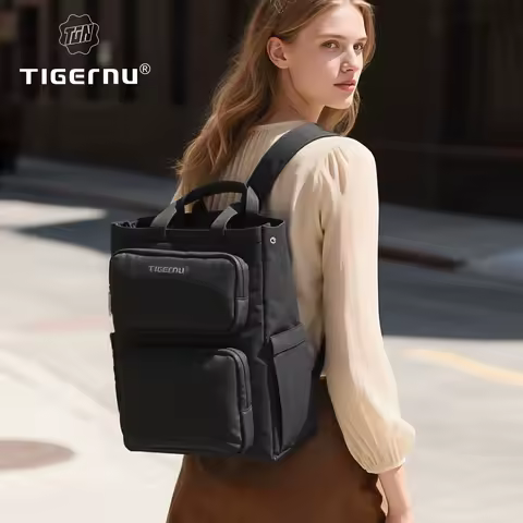 Tigernu Women Backpacks Fashion School Backpack Girls Bags 15.6'' Laptop Backpack For Women Bags Outdoor Knapsack Female Handbag