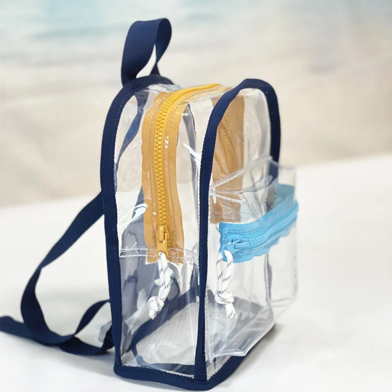 Transparent Crystal Backpack Kindergarten Swimming Bag PVC Waterproof Beach Bags Jelly Bag Kids Backpacks Mother Kids Bags Sac