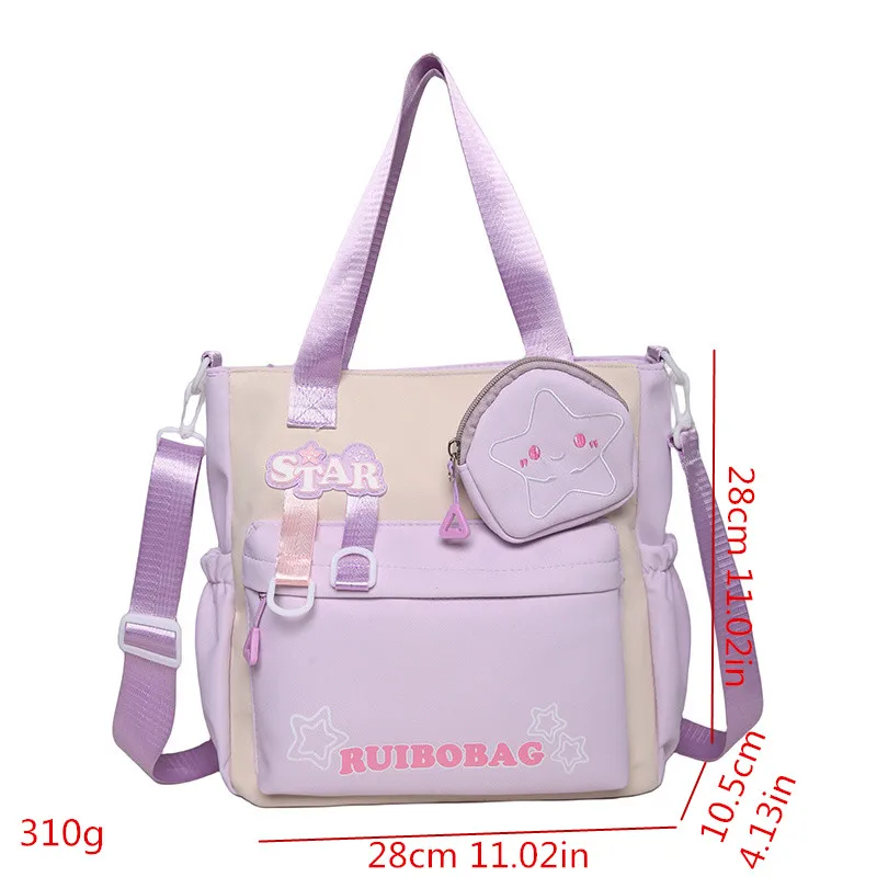 Versatile Teen Girls Handbag with Cartoon Coin Purse, Cute Cartoon Shoulder Bag, Super Cool Crossbody Bag, Student School Bags,