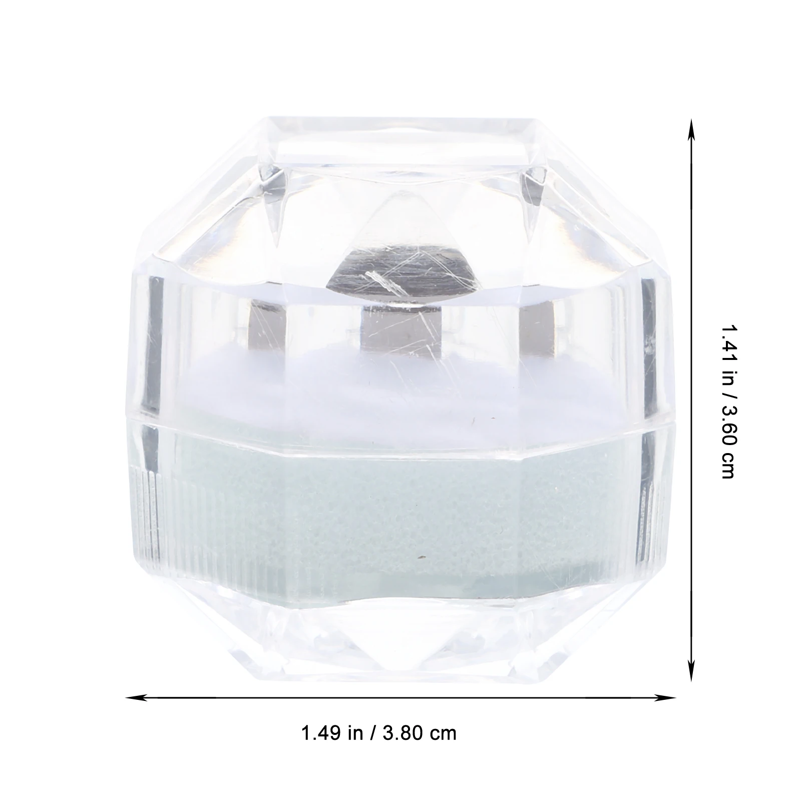 Vetrine per anelli in acrilico trasparente da 20 pezzi, confezione regalo bianca per fidanzamento e matrimonio, organizer per gioielli per cerimonie