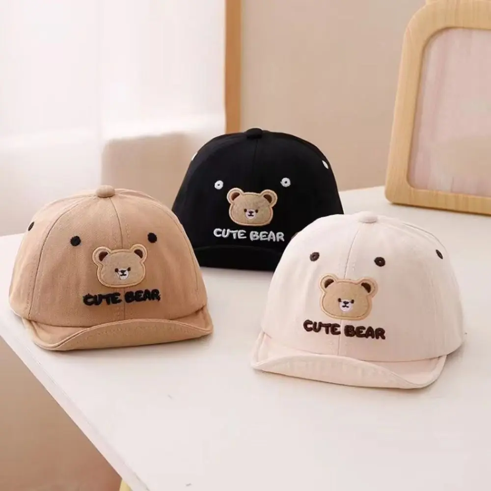 

Повседневная детская бейсбольная кепка с рисунком медведя, регулируемая дышащая фуражка для малышей, удобная INS детская шляпа с солнцезащитным козырьком для путешествий