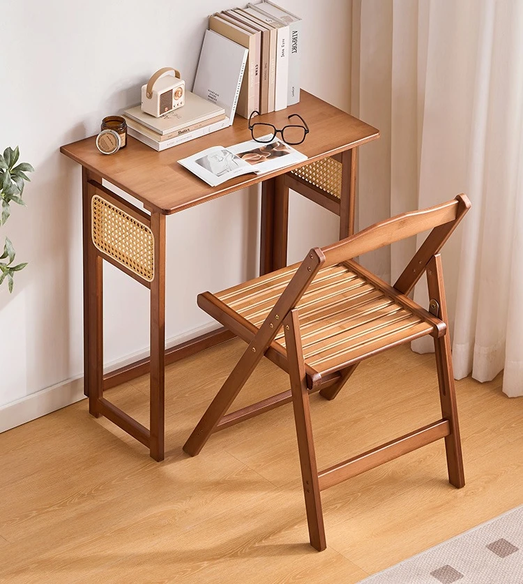 Home student writing desk Small apartment dedicated bedroom Simple office computer desk