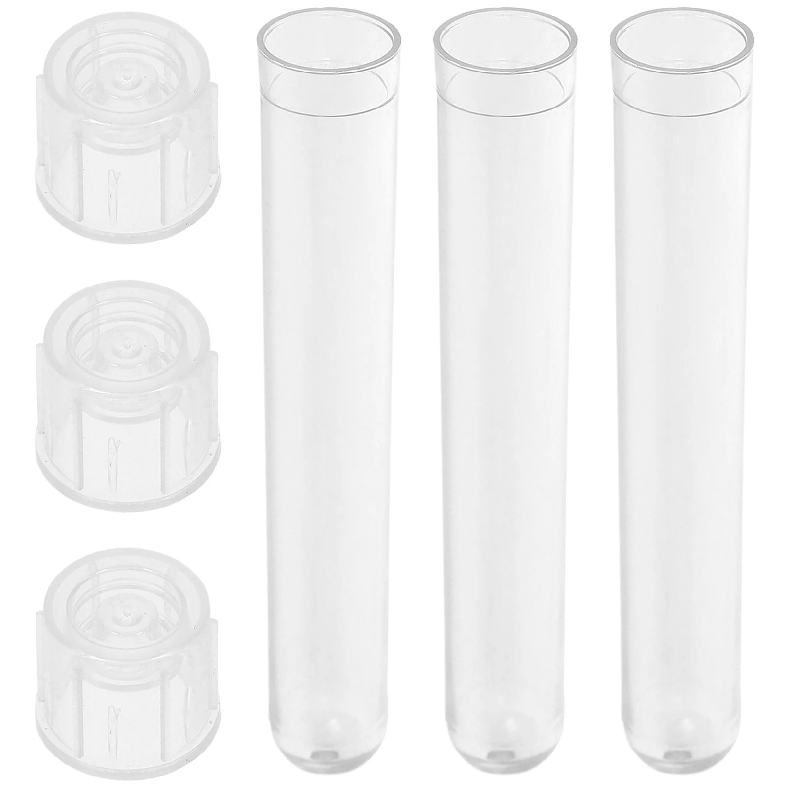 24pcs Test 5Ml Plastic Sample Testing Tubes For Liquid Cell Storage Small Vials Lab Sampling Tubes Teaching Equipment