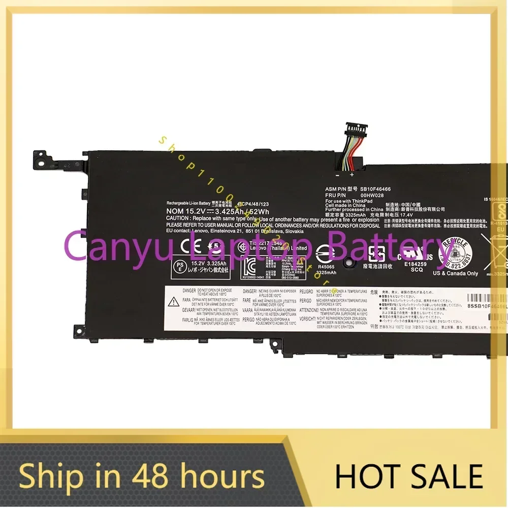 01AV439   For Lenovo ThinkPad X1 Carbon Gen 4 (2016) X1 Yoga 1st(2016) SB10F46467 SB10K97567 00HW028 00HW029 New Laptop battery